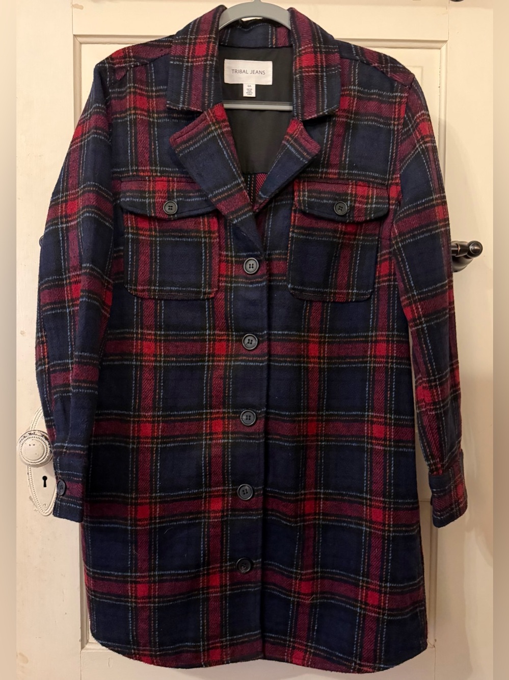 Longline Wool-Blend Shirt Jacket